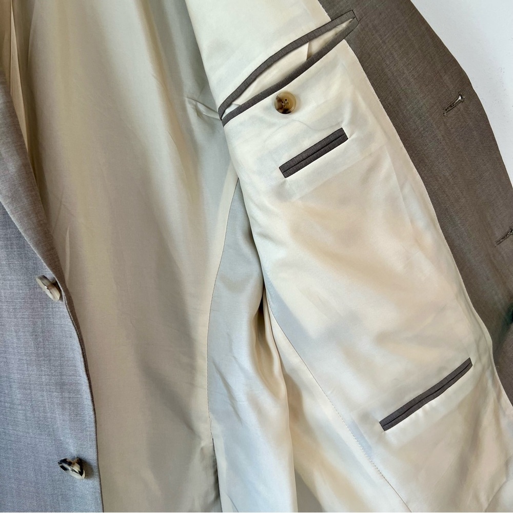 Boss Men's Taupe Suit Jacket - Single-Breasted Tailored Look - Picture 7 of 10